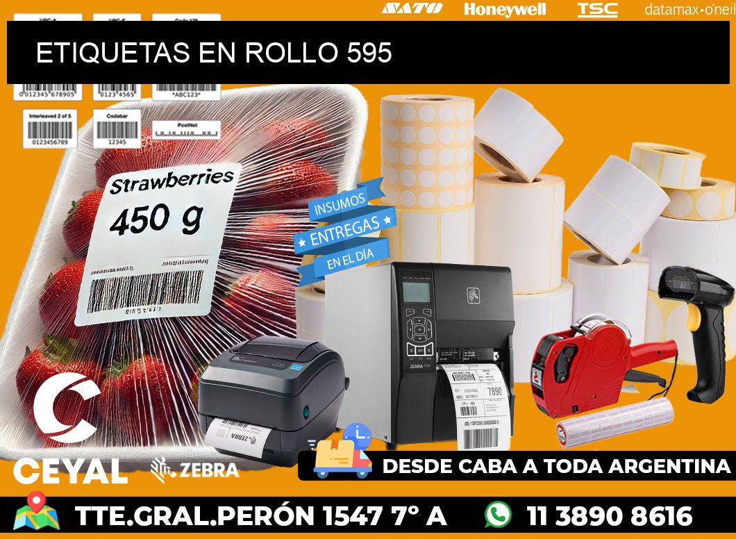 ETIQUETAS EN ROLLO 595
