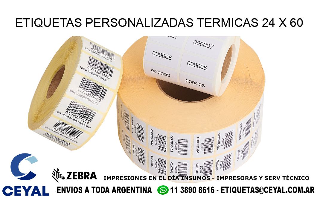 ETIQUETAS PERSONALIZADAS TERMICAS 24 x 60