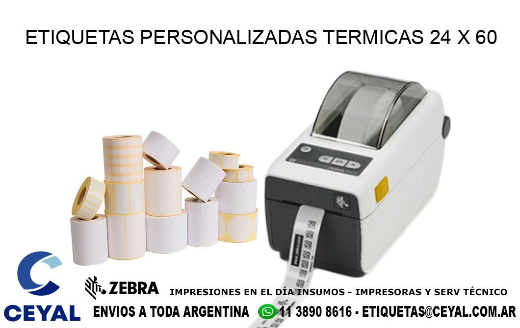 ETIQUETAS PERSONALIZADAS TERMICAS 24 x 60
