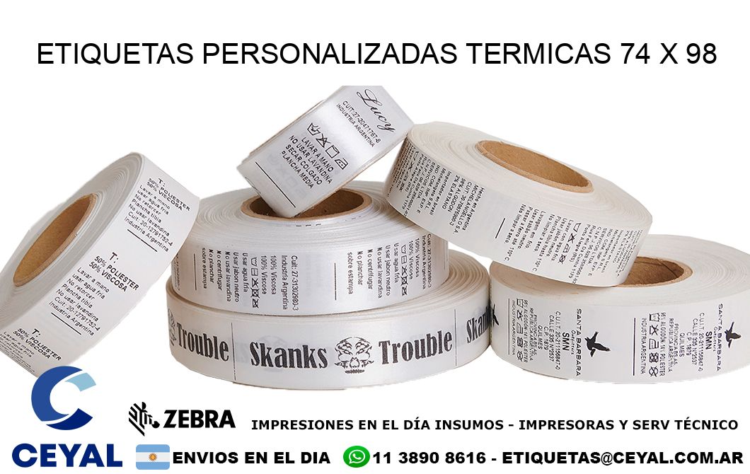 ETIQUETAS PERSONALIZADAS TERMICAS 74 x 98
