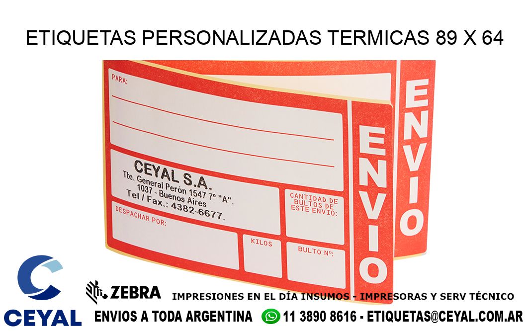 ETIQUETAS PERSONALIZADAS TERMICAS 89 x 64