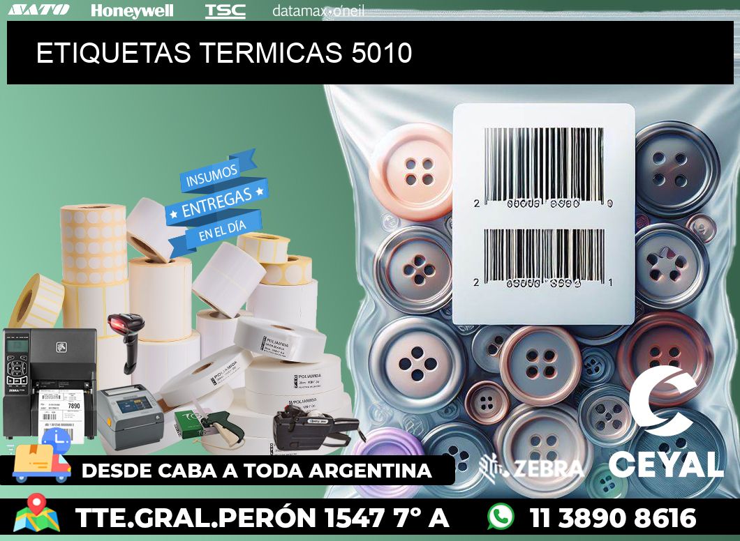 ETIQUETAS TERMICAS 5010