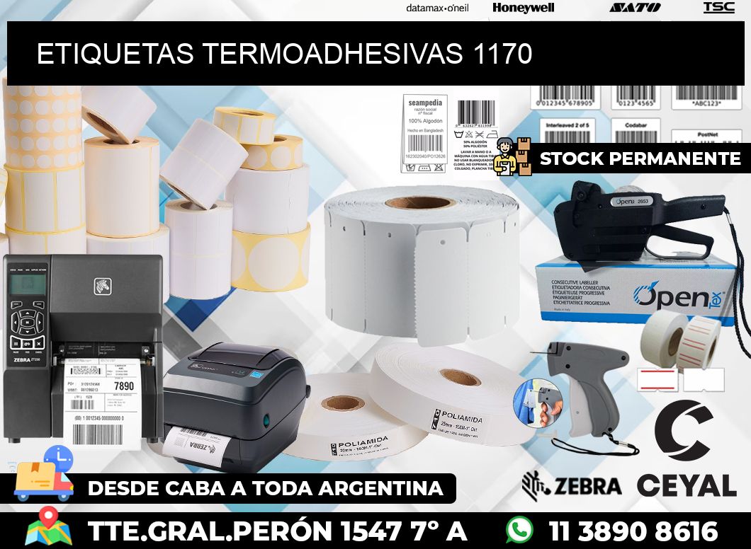 ETIQUETAS TERMOADHESIVAS 1170