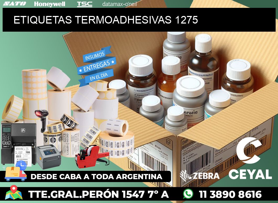 ETIQUETAS TERMOADHESIVAS 1275