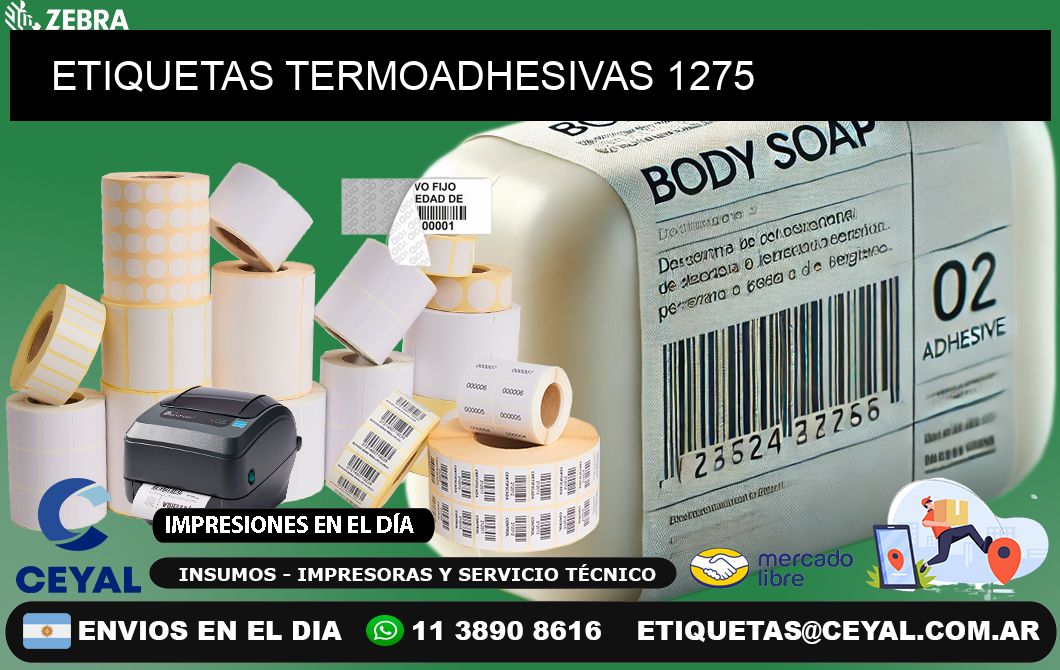 ETIQUETAS TERMOADHESIVAS 1275
