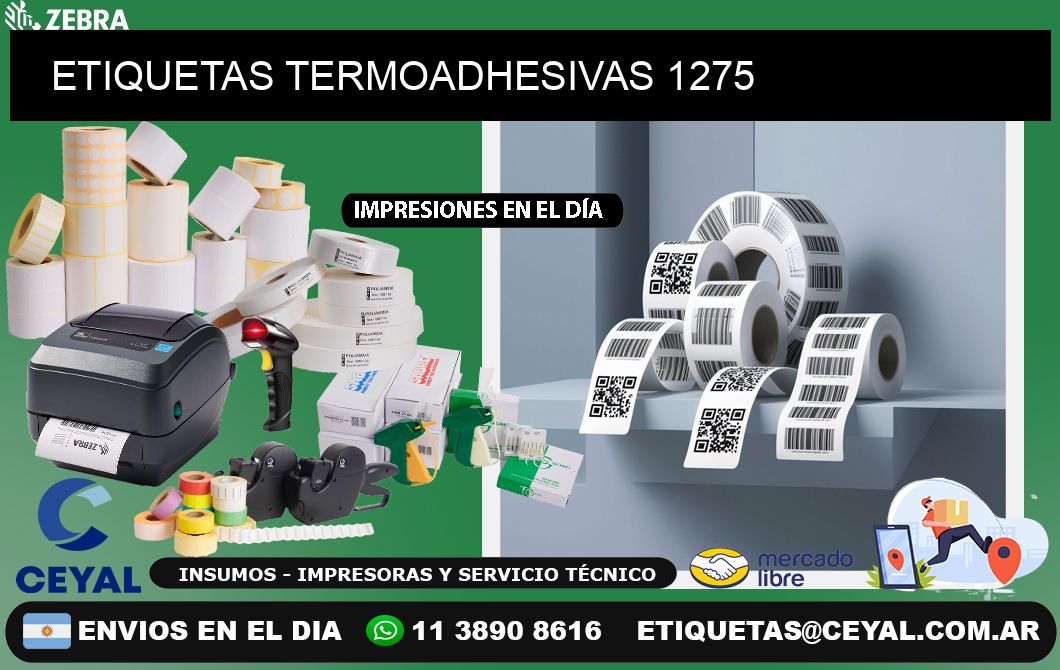 ETIQUETAS TERMOADHESIVAS 1275