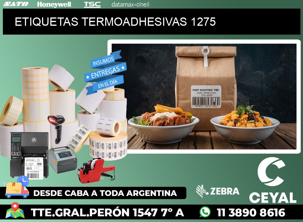 ETIQUETAS TERMOADHESIVAS 1275