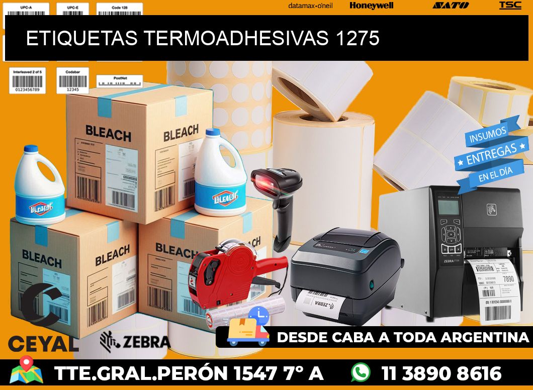ETIQUETAS TERMOADHESIVAS 1275