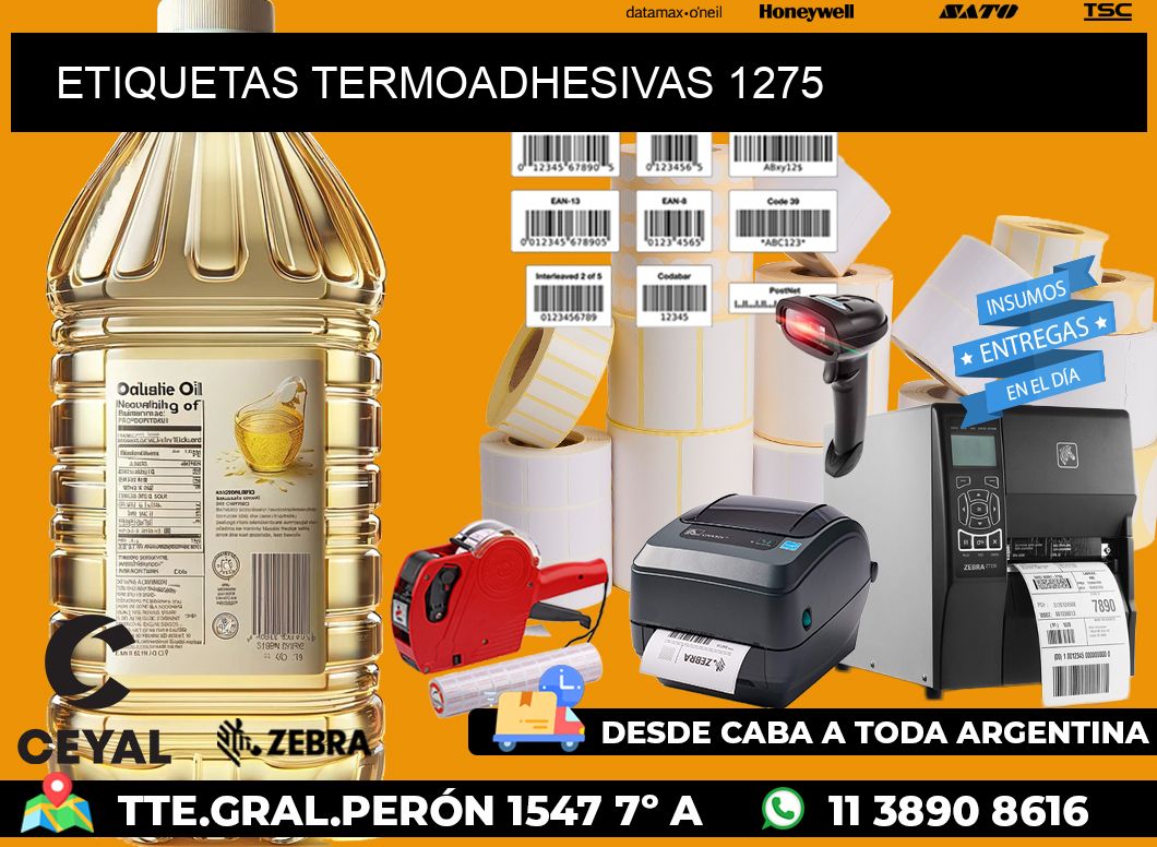 ETIQUETAS TERMOADHESIVAS 1275