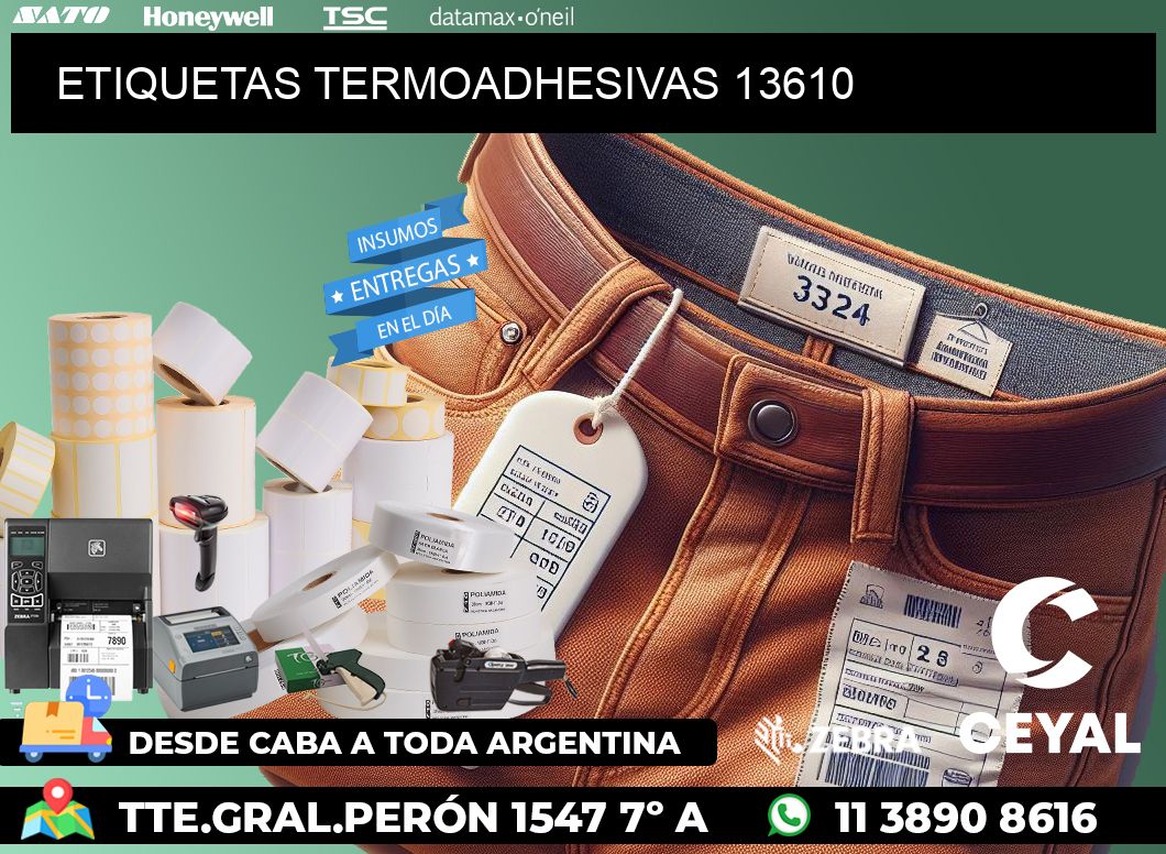 ETIQUETAS TERMOADHESIVAS 13610