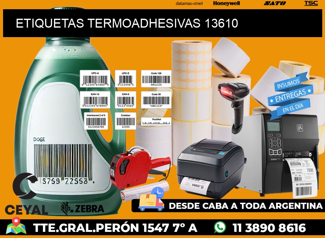 ETIQUETAS TERMOADHESIVAS 13610