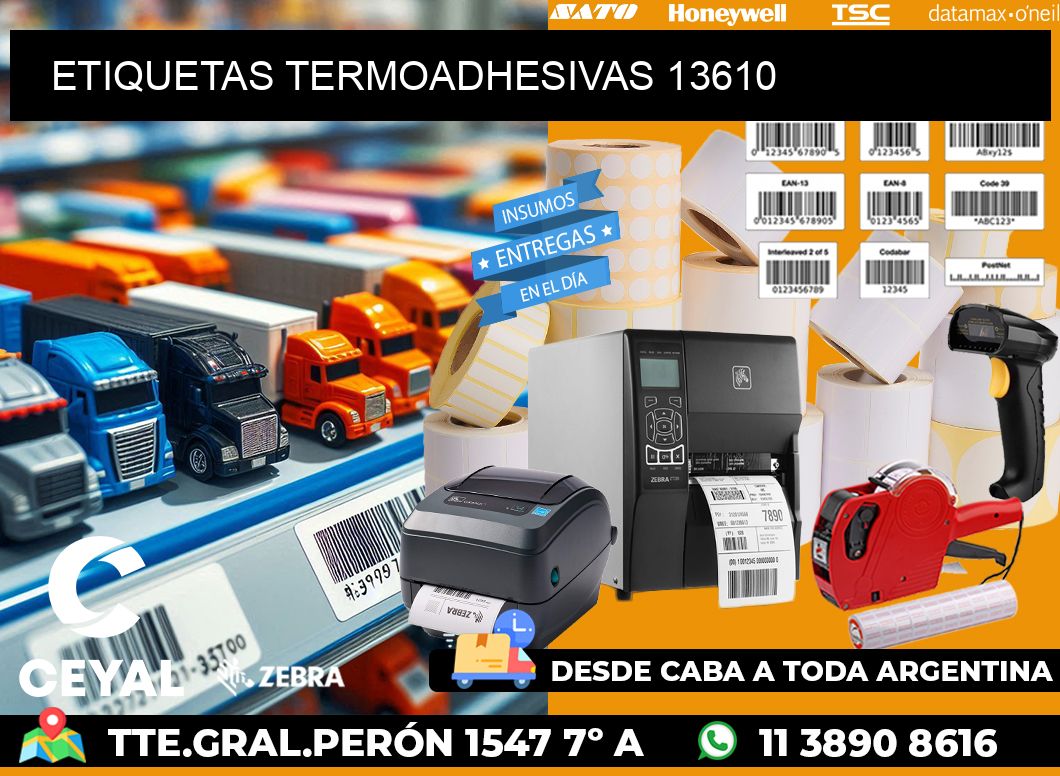 ETIQUETAS TERMOADHESIVAS 13610