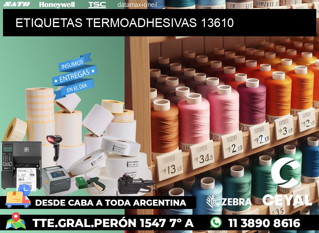 ETIQUETAS TERMOADHESIVAS 13610