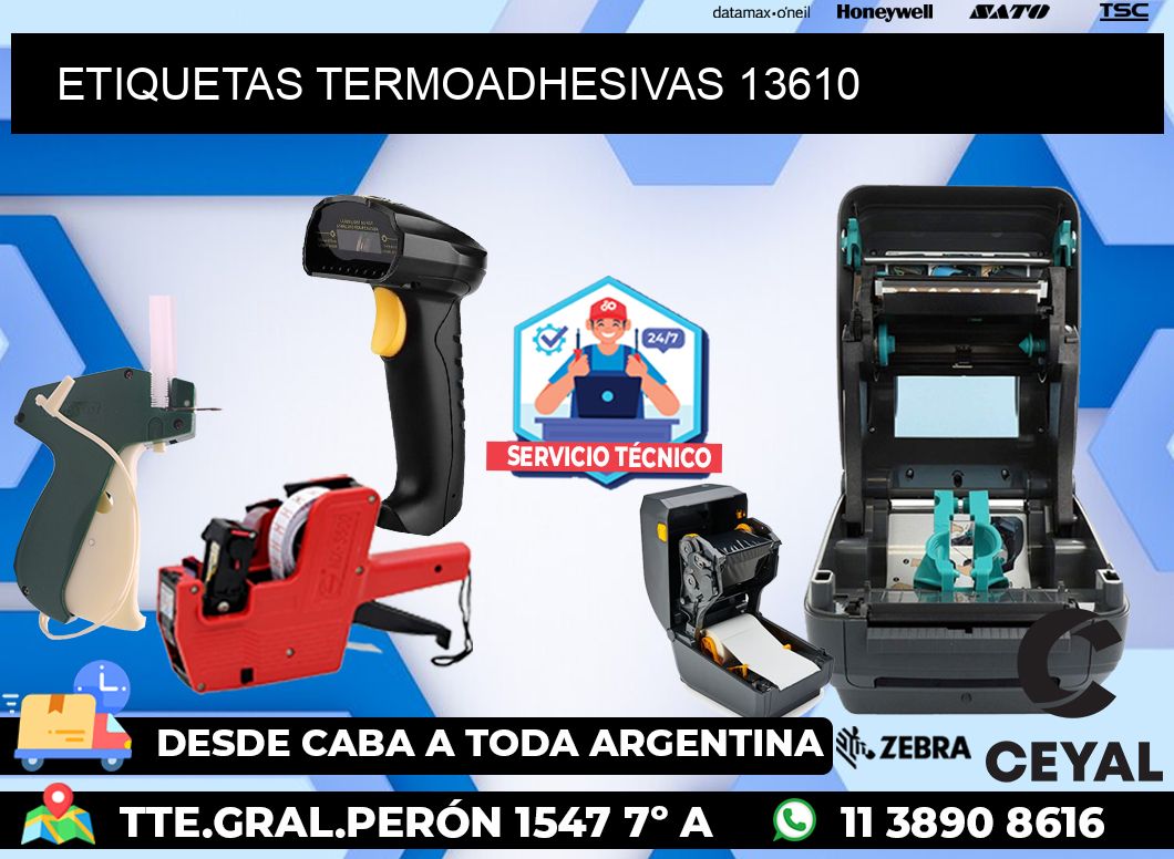 ETIQUETAS TERMOADHESIVAS 13610