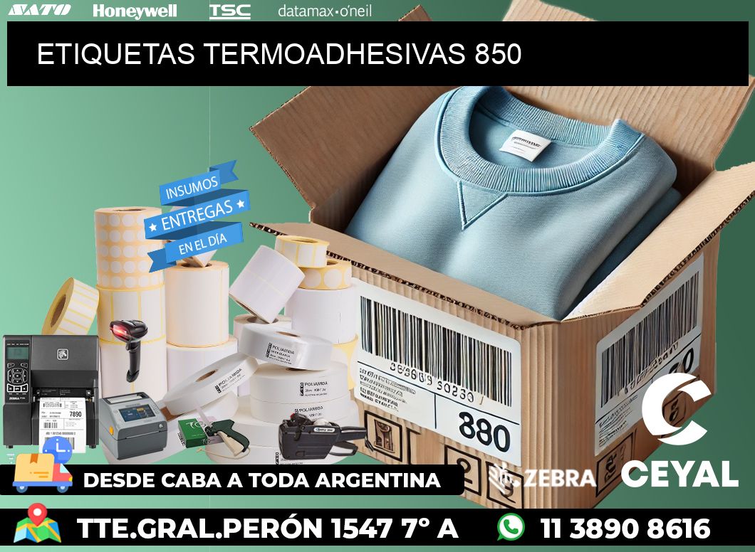 ETIQUETAS TERMOADHESIVAS 850