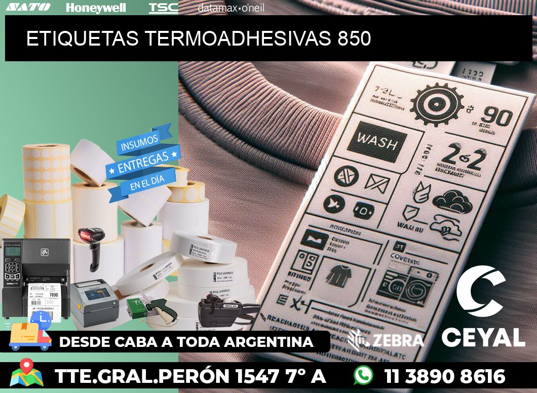 ETIQUETAS TERMOADHESIVAS 850