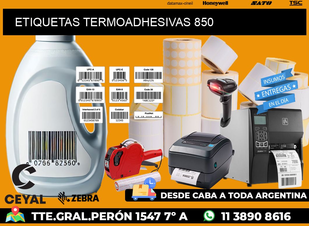 ETIQUETAS TERMOADHESIVAS 850