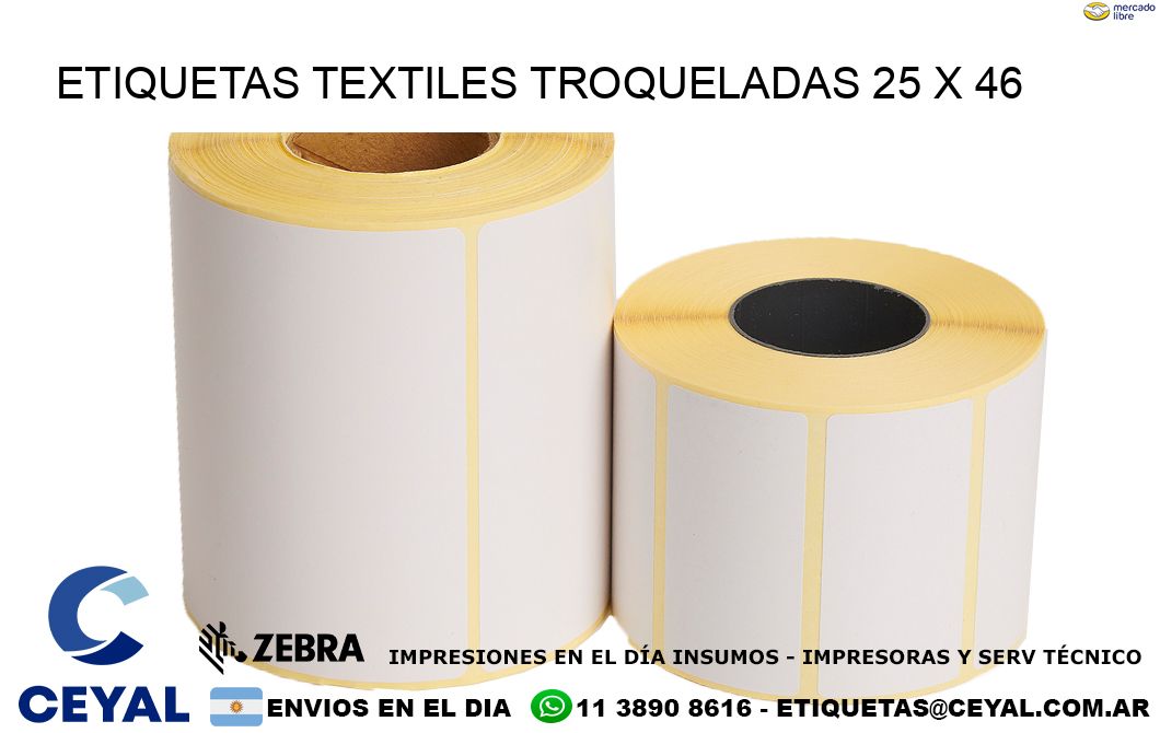 ETIQUETAS TEXTILES TROQUELADAS 25 x 46