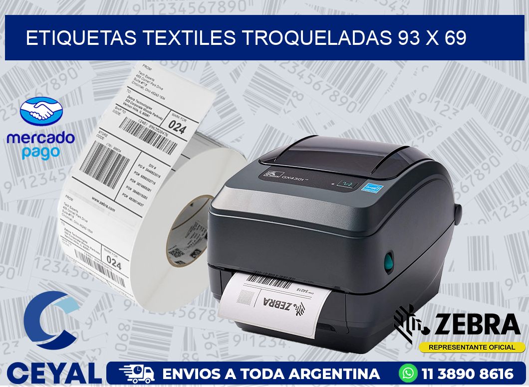ETIQUETAS TEXTILES TROQUELADAS 93 x 69