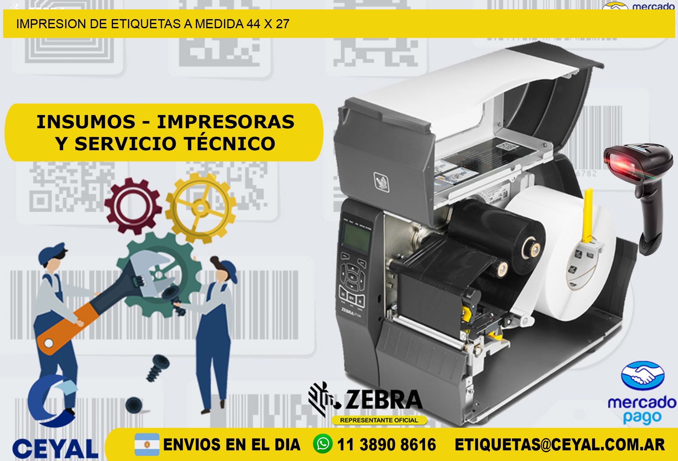 IMPRESION DE ETIQUETAS A MEDIDA 44 x 27