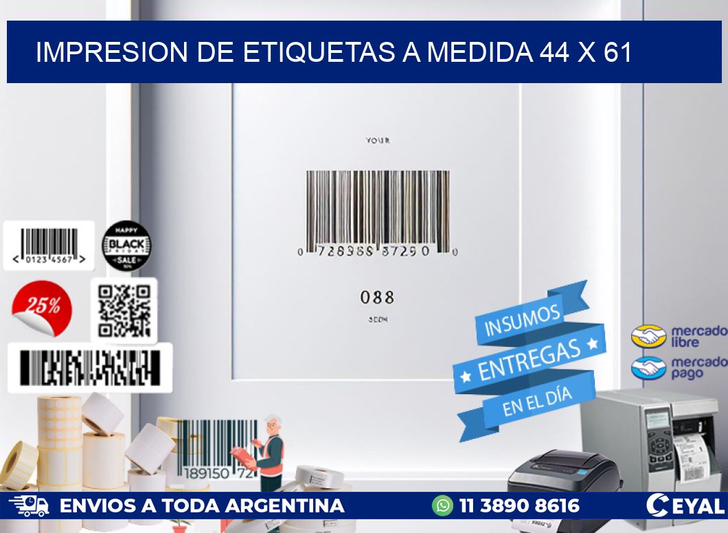 IMPRESION DE ETIQUETAS A MEDIDA 44 x 61