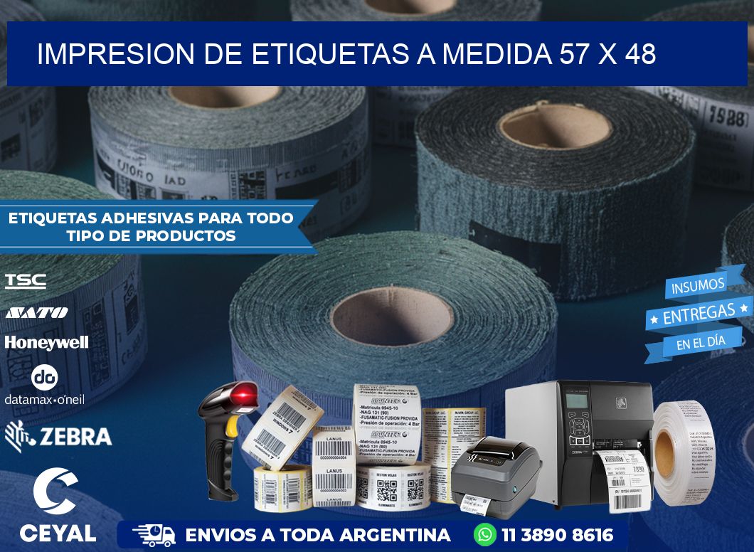 IMPRESION DE ETIQUETAS A MEDIDA 57 x 48
