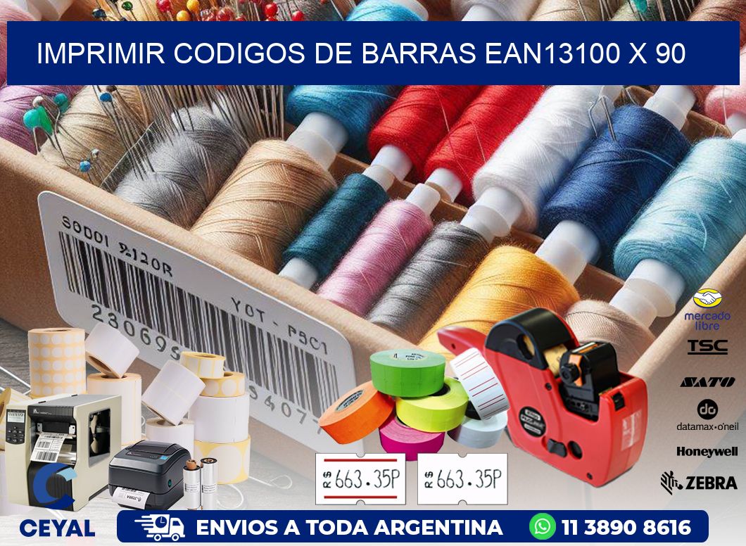 IMPRIMIR CODIGOS DE BARRAS EAN13100 x 90
