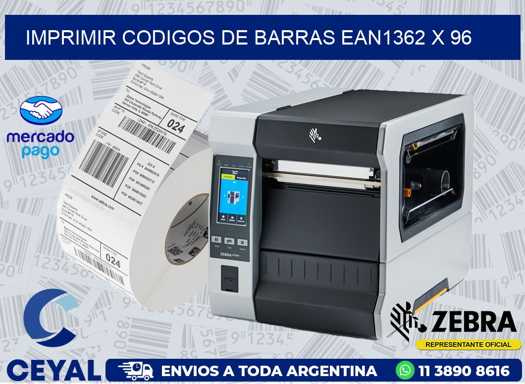 IMPRIMIR CODIGOS DE BARRAS EAN1362 x 96