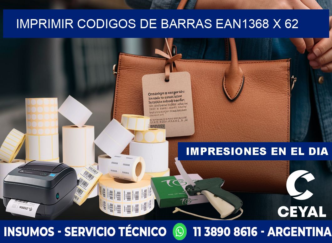 IMPRIMIR CODIGOS DE BARRAS EAN1368 x 62