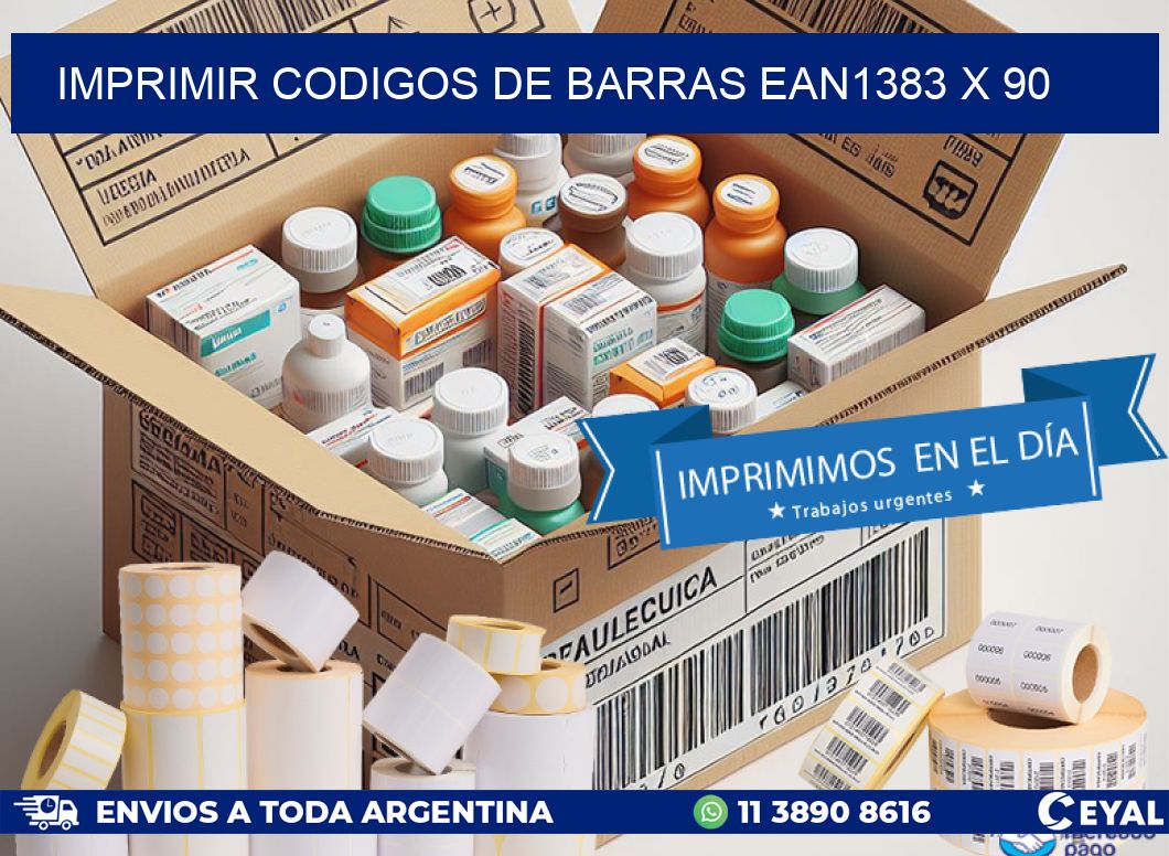 IMPRIMIR CODIGOS DE BARRAS EAN1383 x 90