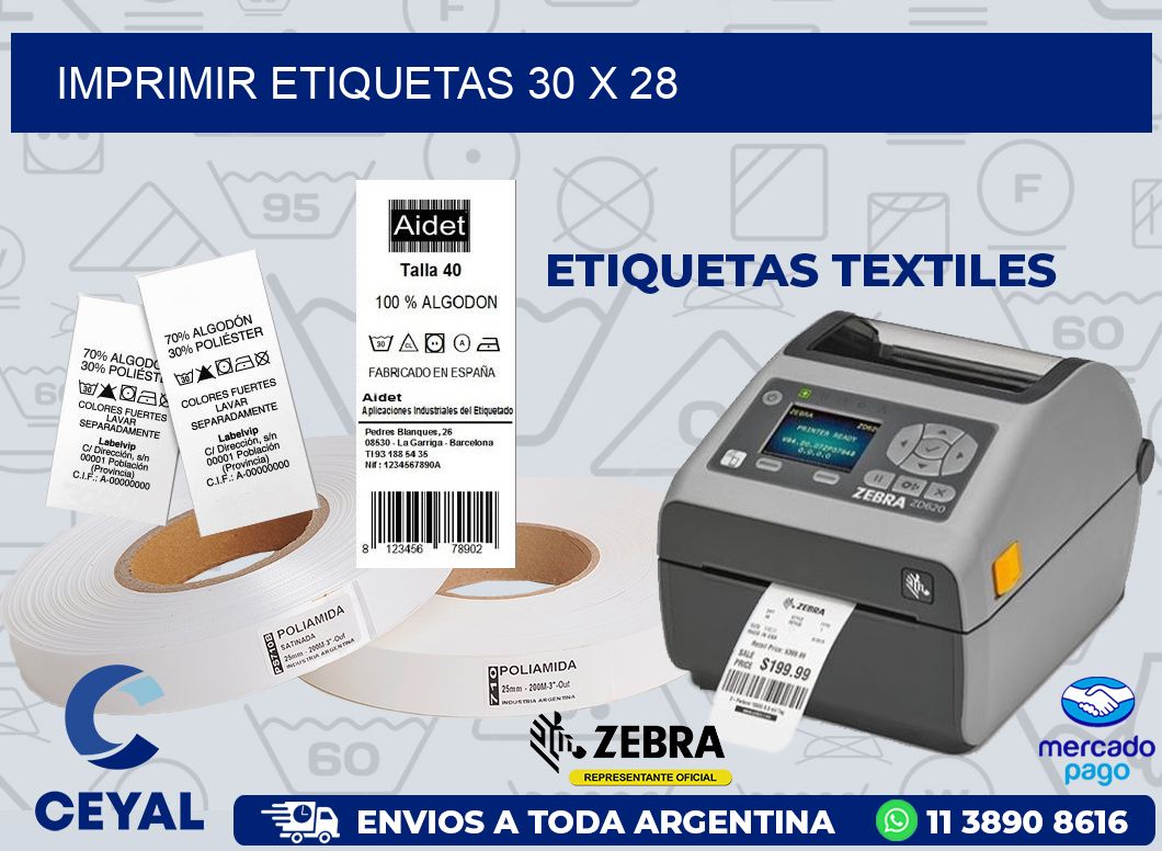 IMPRIMIR ETIQUETAS 30 x 28