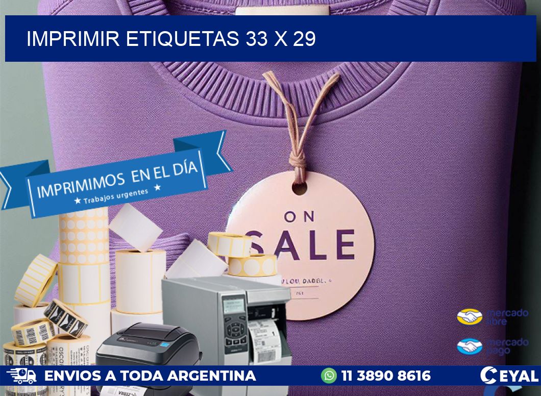 IMPRIMIR ETIQUETAS 33 x 29
