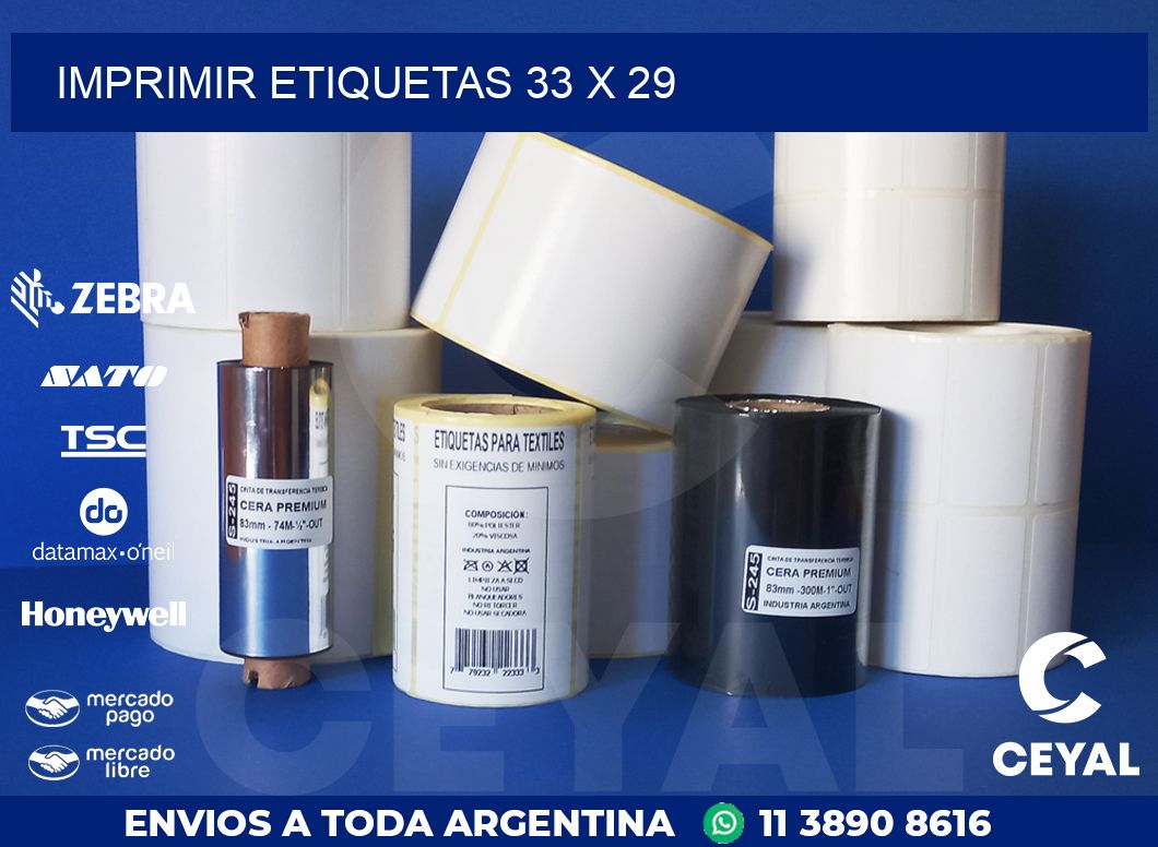 IMPRIMIR ETIQUETAS 33 x 29