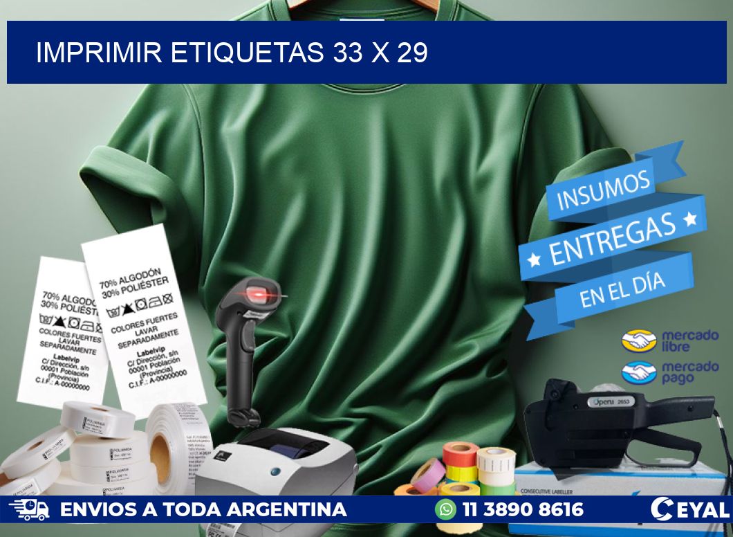 IMPRIMIR ETIQUETAS 33 x 29