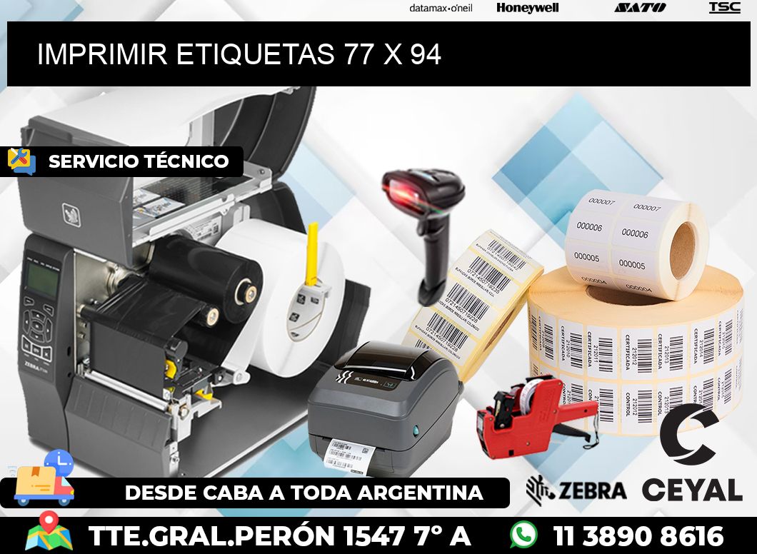 IMPRIMIR ETIQUETAS 77 x 94