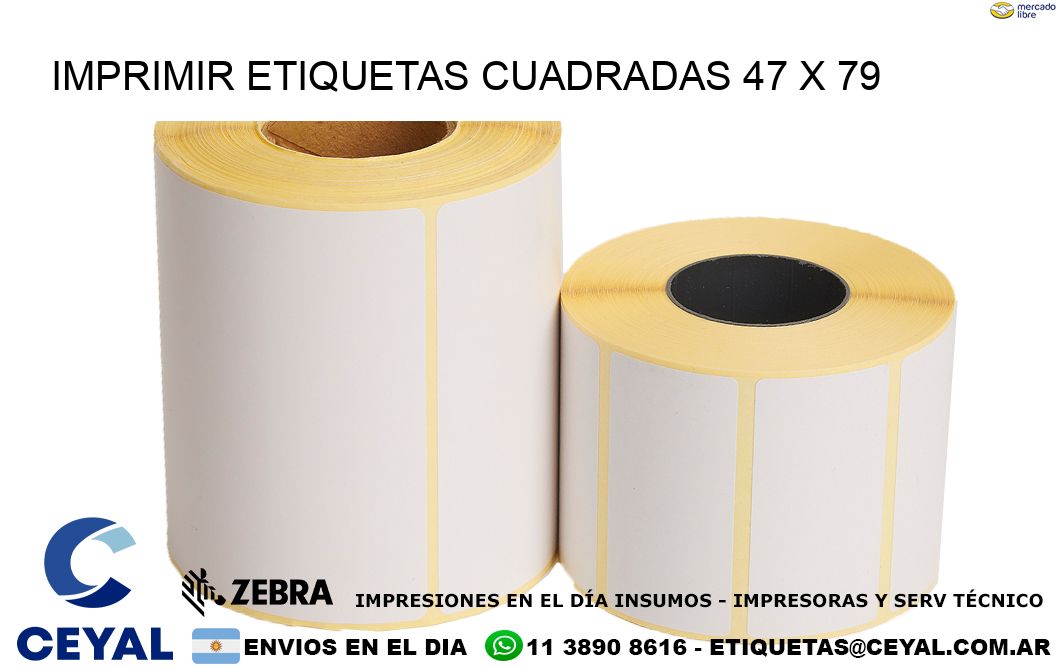 IMPRIMIR ETIQUETAS CUADRADAS 47 x 79