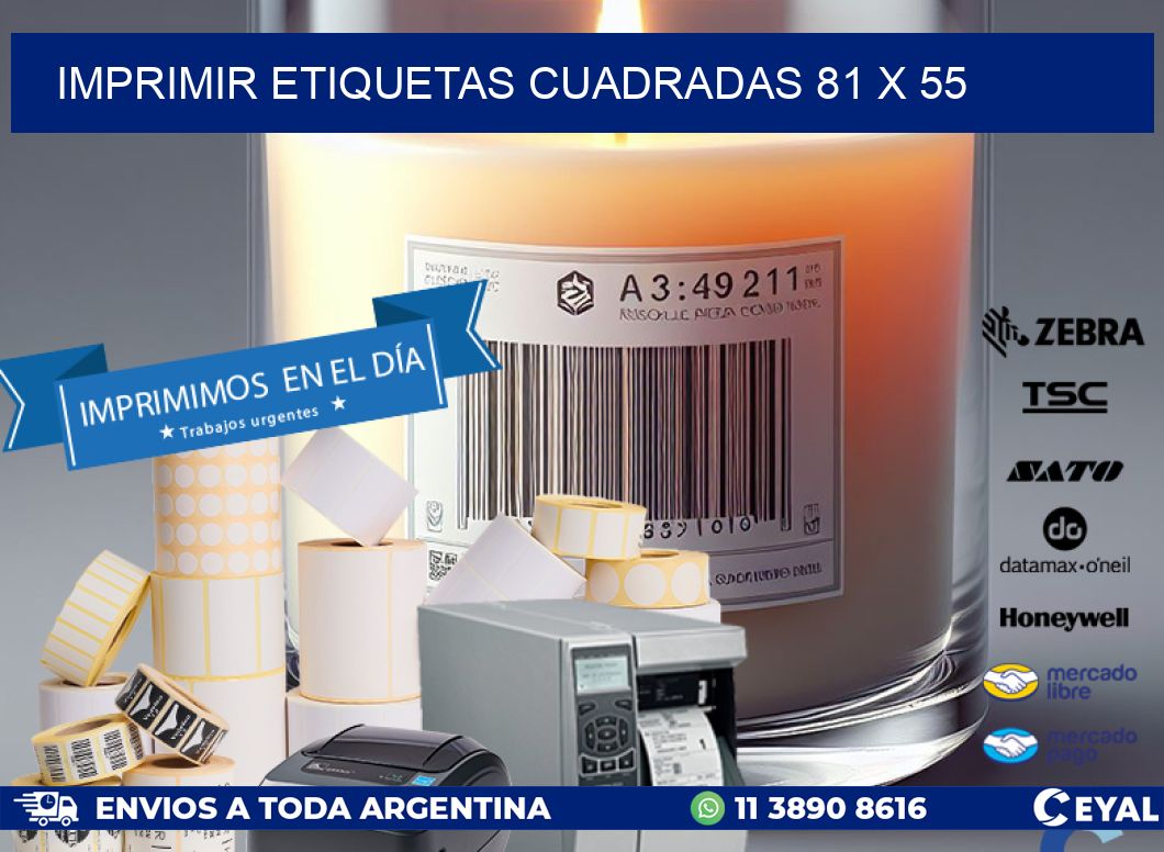 IMPRIMIR ETIQUETAS CUADRADAS 81 x 55