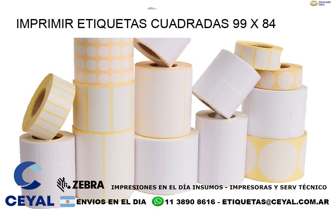 IMPRIMIR ETIQUETAS CUADRADAS 99 x 84