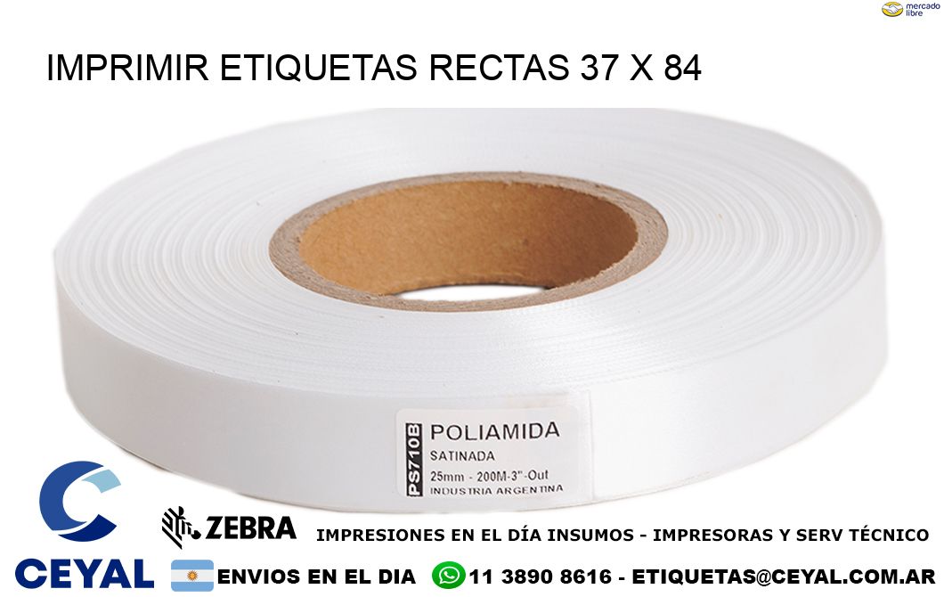 IMPRIMIR ETIQUETAS RECTAS 37 x 84