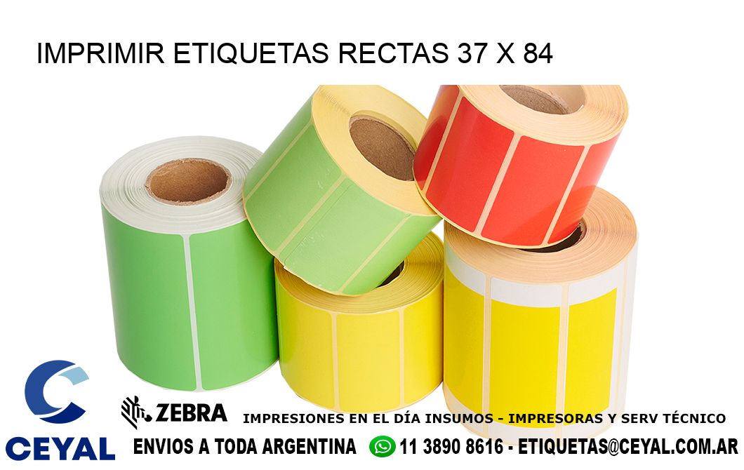 IMPRIMIR ETIQUETAS RECTAS 37 x 84
