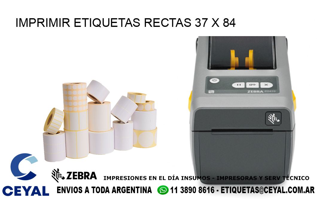 IMPRIMIR ETIQUETAS RECTAS 37 x 84