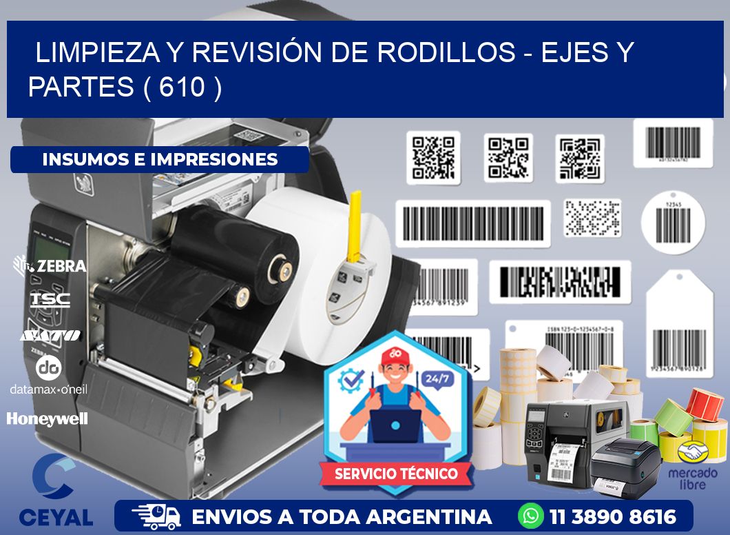 LIMPIEZA Y REVISIÓN DE RODILLOS - EJES Y PARTES ( 610 )