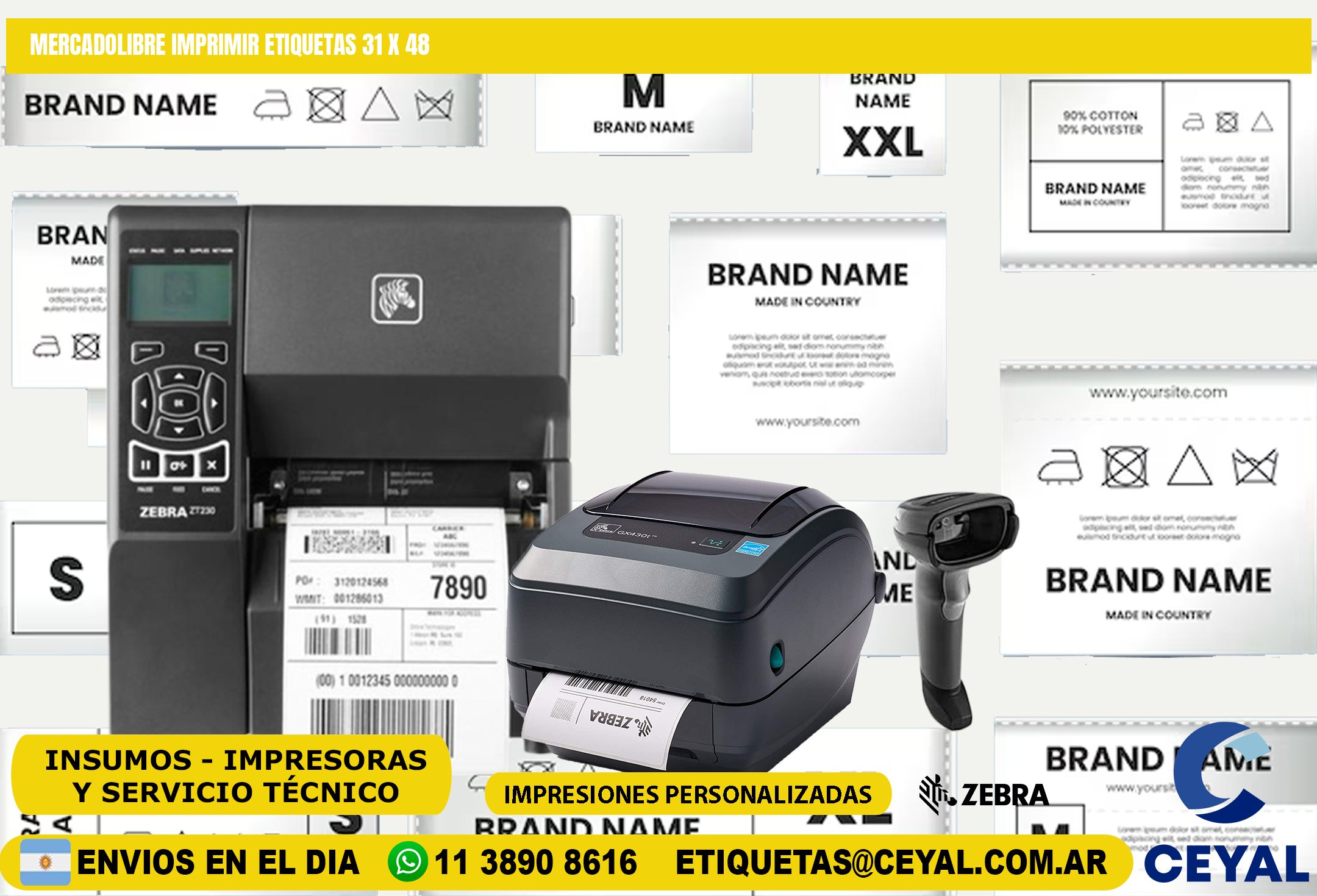 MERCADOLIBRE IMPRIMIR ETIQUETAS 31 x 48