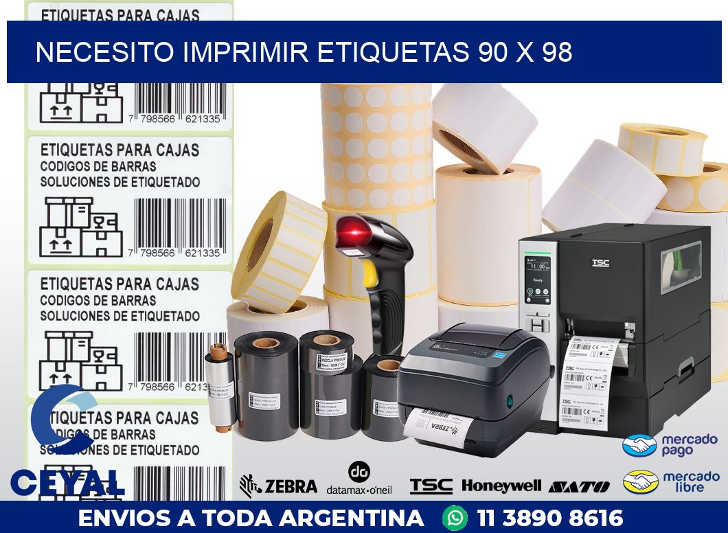 NECESITO IMPRIMIR ETIQUETAS 90 x 98