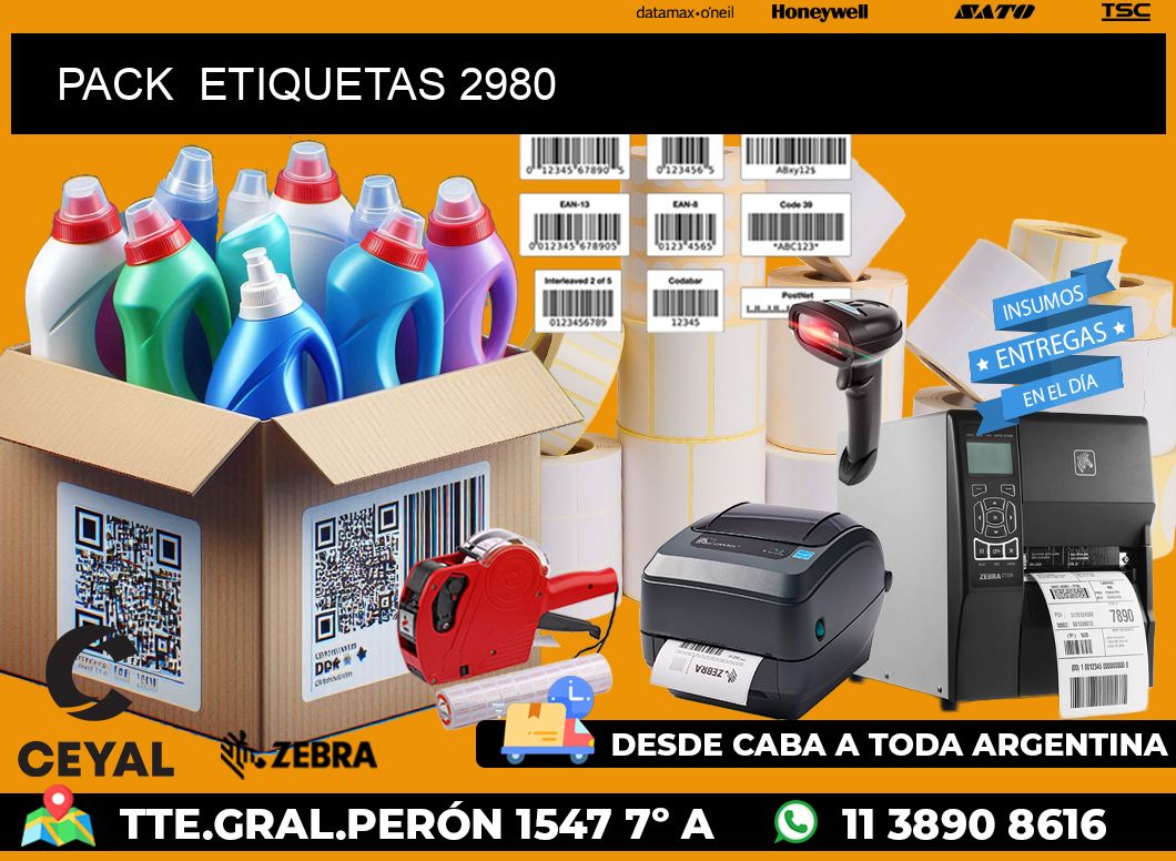 PACK ETIQUETAS 2980