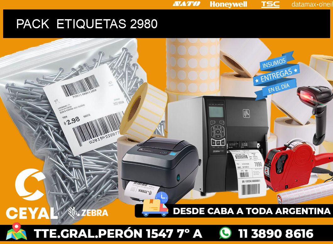 PACK ETIQUETAS 2980