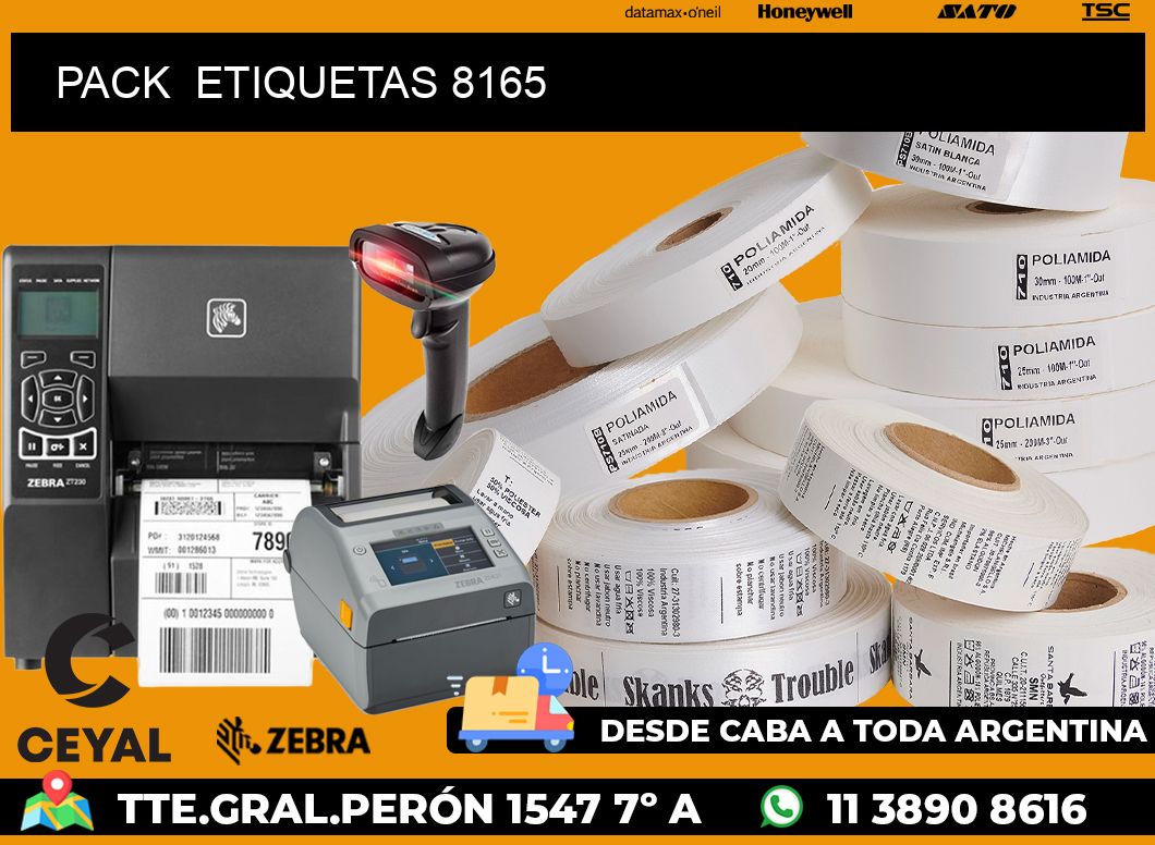 PACK  ETIQUETAS 8165