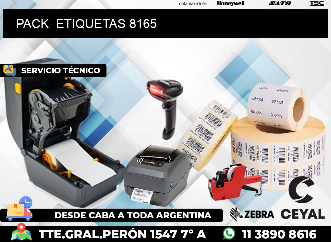 PACK  ETIQUETAS 8165