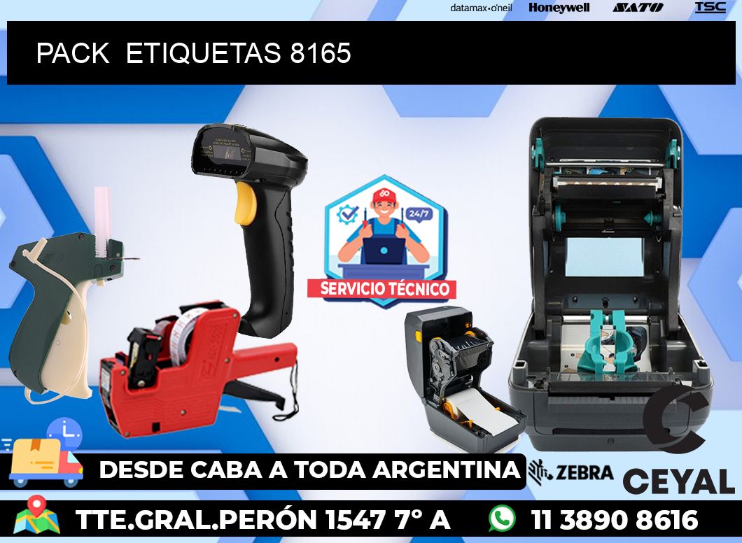 PACK  ETIQUETAS 8165