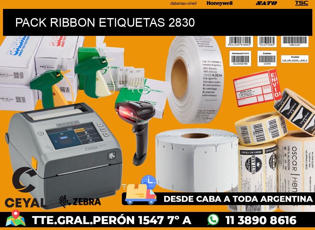 PACK RIBBON ETIQUETAS 2830